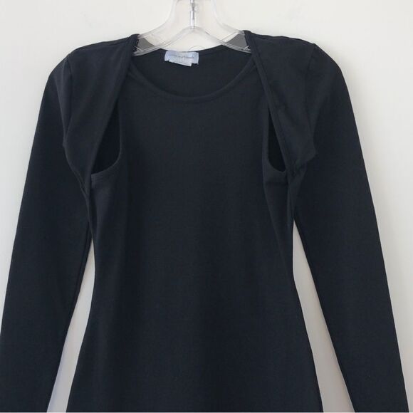 Lovers and Friends Alodie Bodycon Shoulder Cut Out Midi Dress NWT Flawed - Picture 6 of 13
